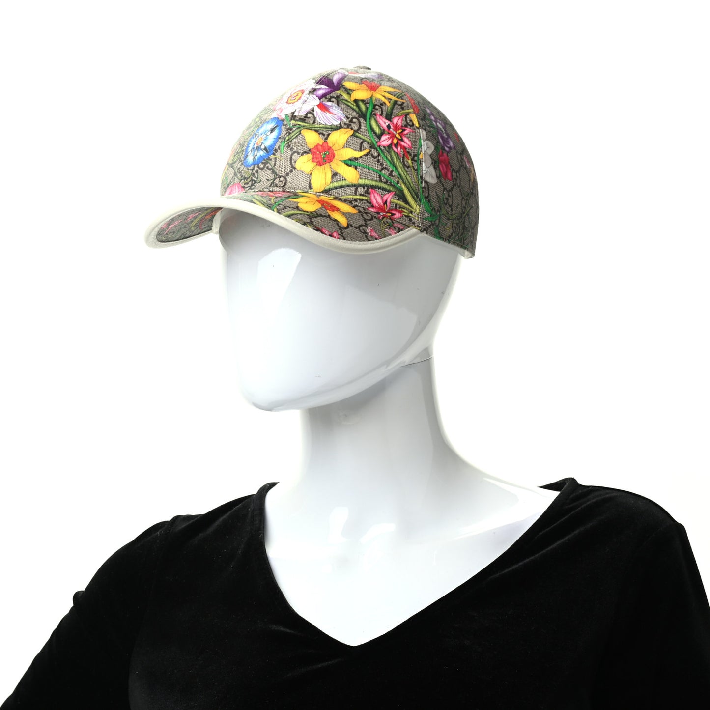 GG Supreme Flora Claudia Baseball Hat 56 S White