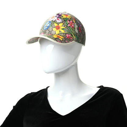 Gucci GG Supreme Flora Claudia Baseball Hat 56 S White 2 of 8