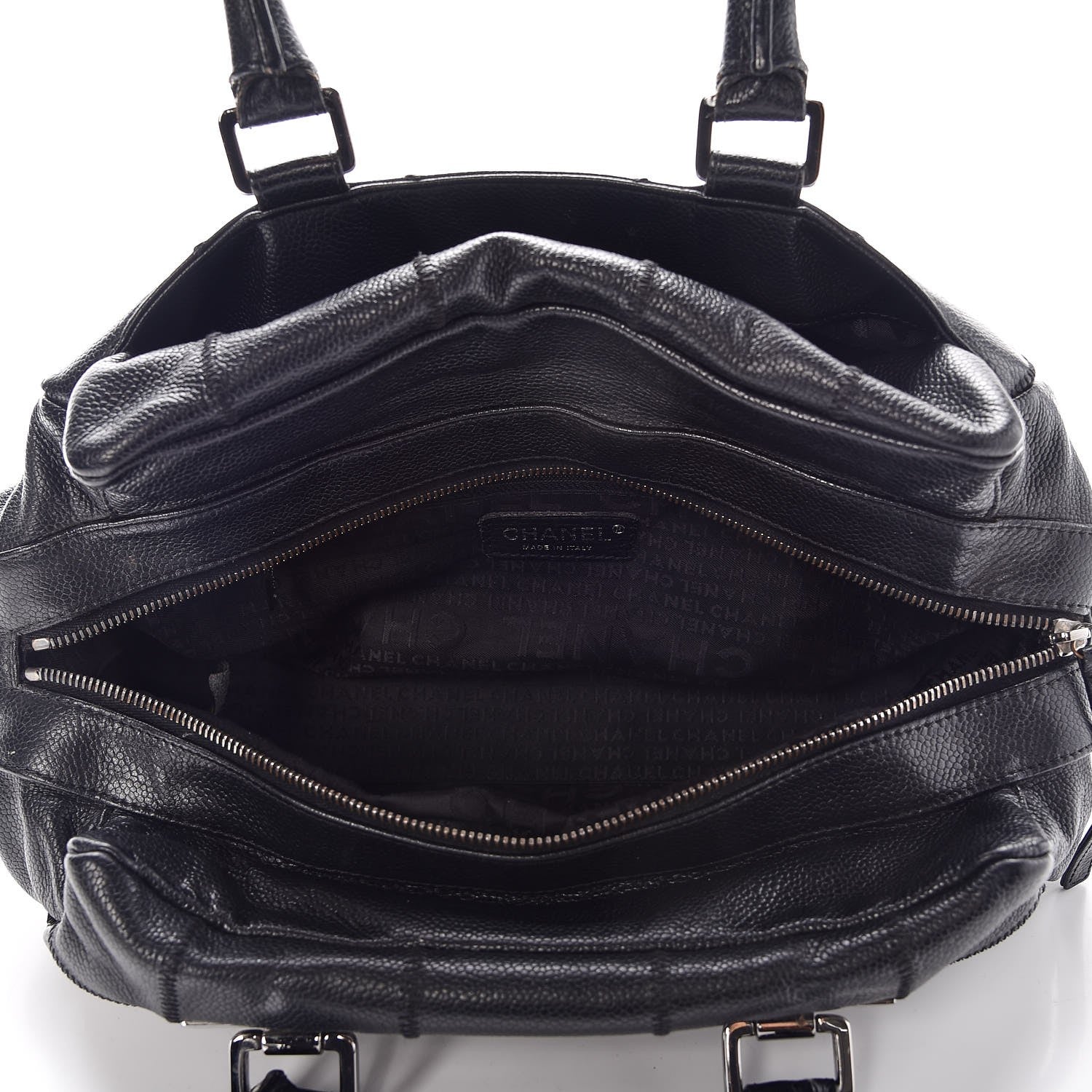 Chanel Caviar Square Stitched Medium Tote Black 5 of 16