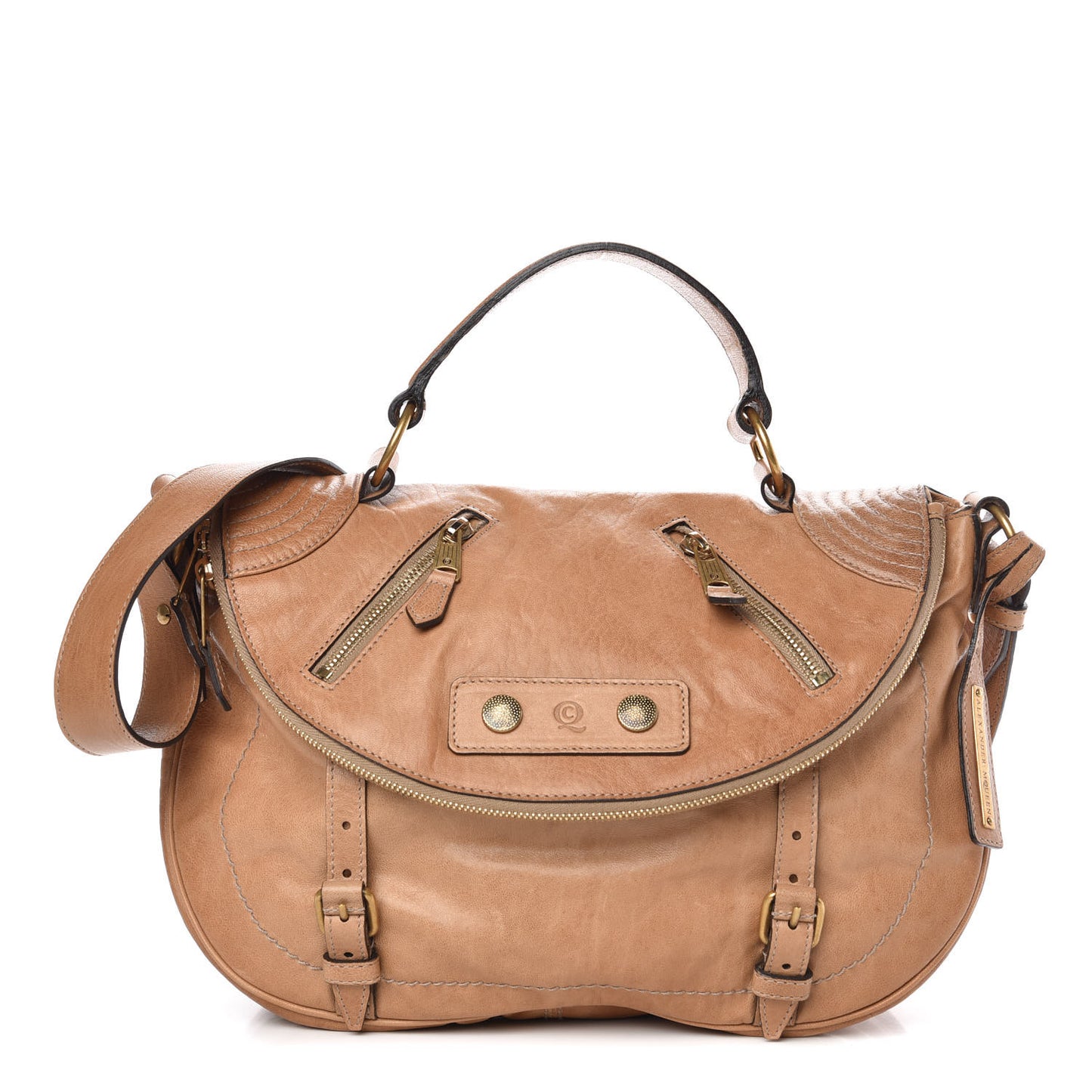 Calfskin Faithful Medium Tote Tan