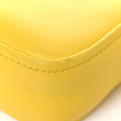 Balenciaga Shiny Day Calfskin Logo M Triangle Pouch Jaune Black 10 of 12