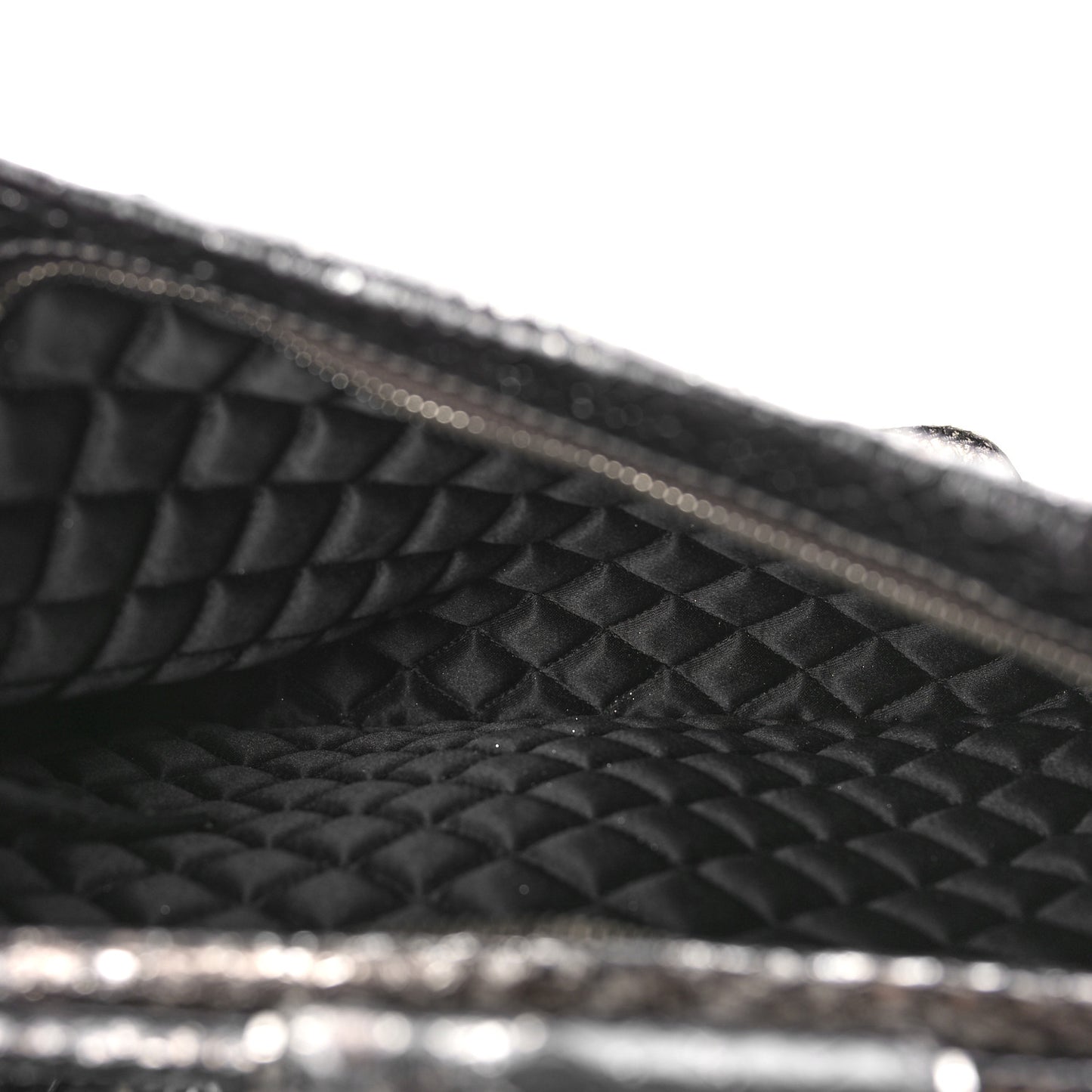 Metallic Python Small Perfect Day Tote Silver