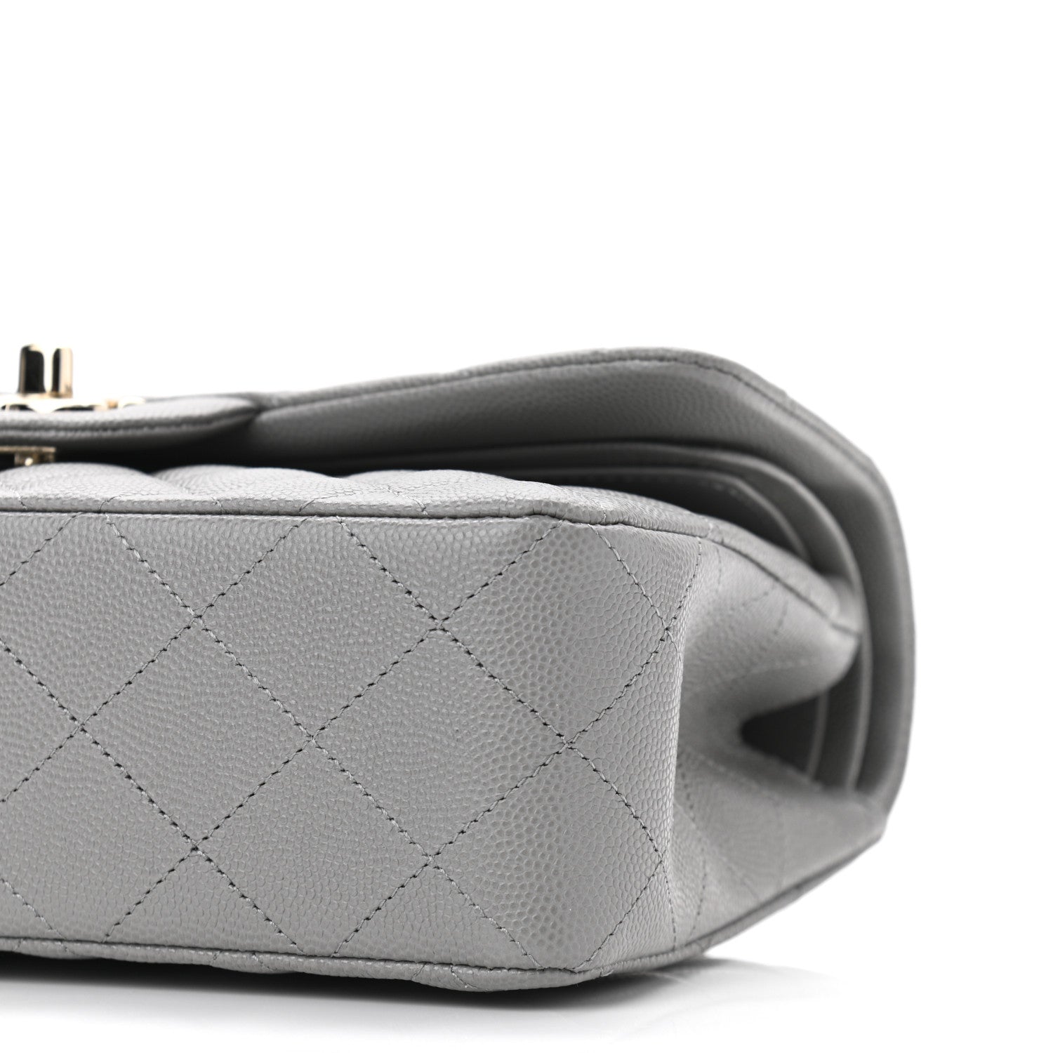 Chanel Caviar Quilted Small Double Flap Grey 11 of 11