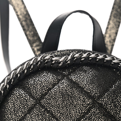 Stella McCartney Metallic Shaggy Deer Quilted Mini Falabella Backpack 9 of 11