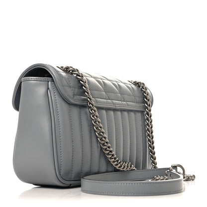 Gucci Calfskin Matelasse Aria Small GG Marmont Shoulder Bag Deep Grey 3 of 10