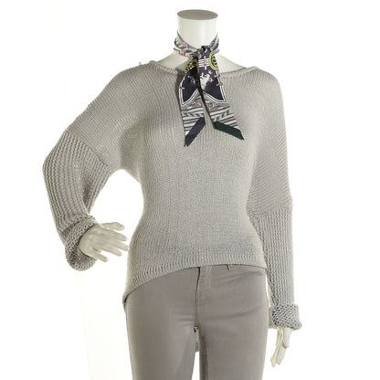 Hermes Silk Grande Tenue Twilly Anthracite Vieux Rose Gris 2 of 6