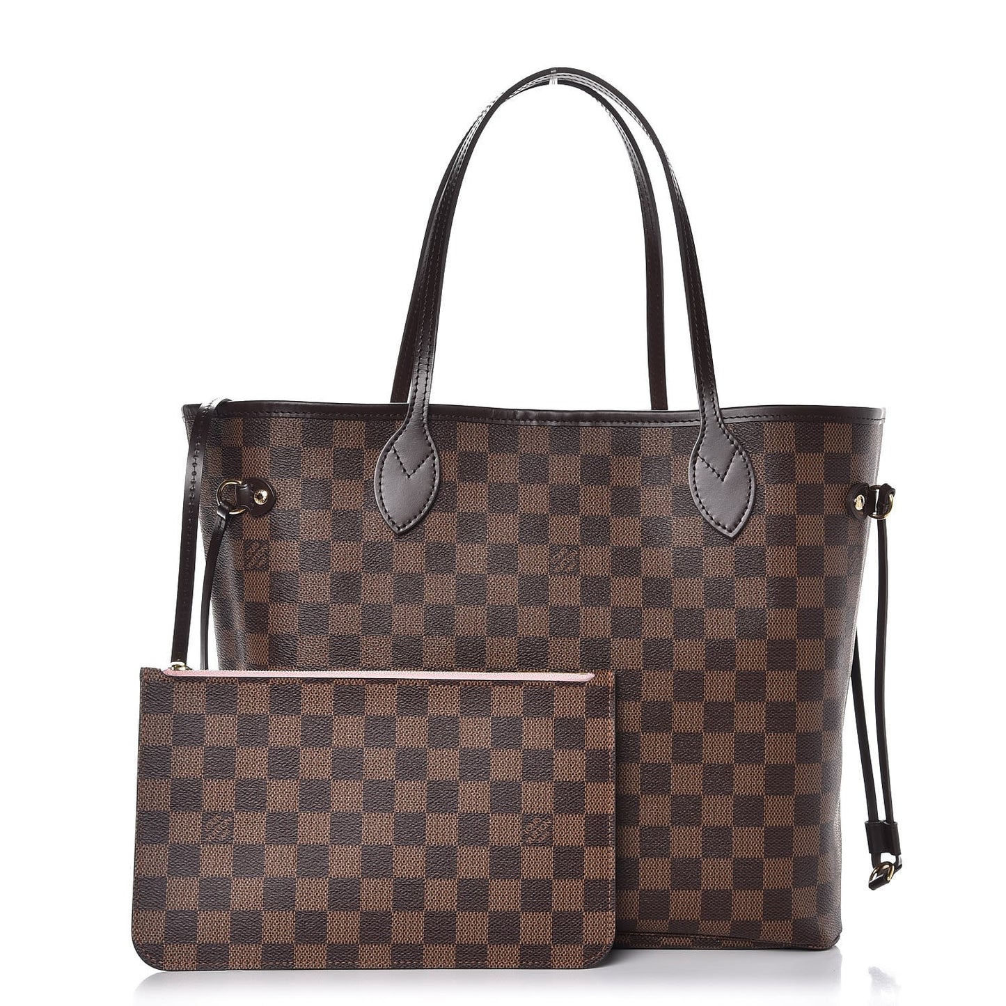 Damier Ebene Neo Neverfull MM Rose Ballerine