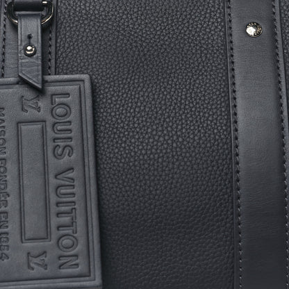 Louis Vuitton Grained Calfskin Aerogram City Keepall Ink Blue 7 of 9