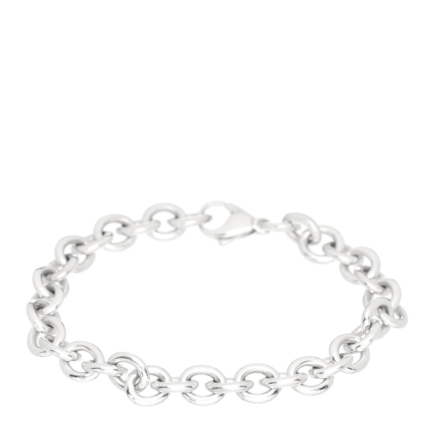 Sterling Silver Round Chain Link Bracelet