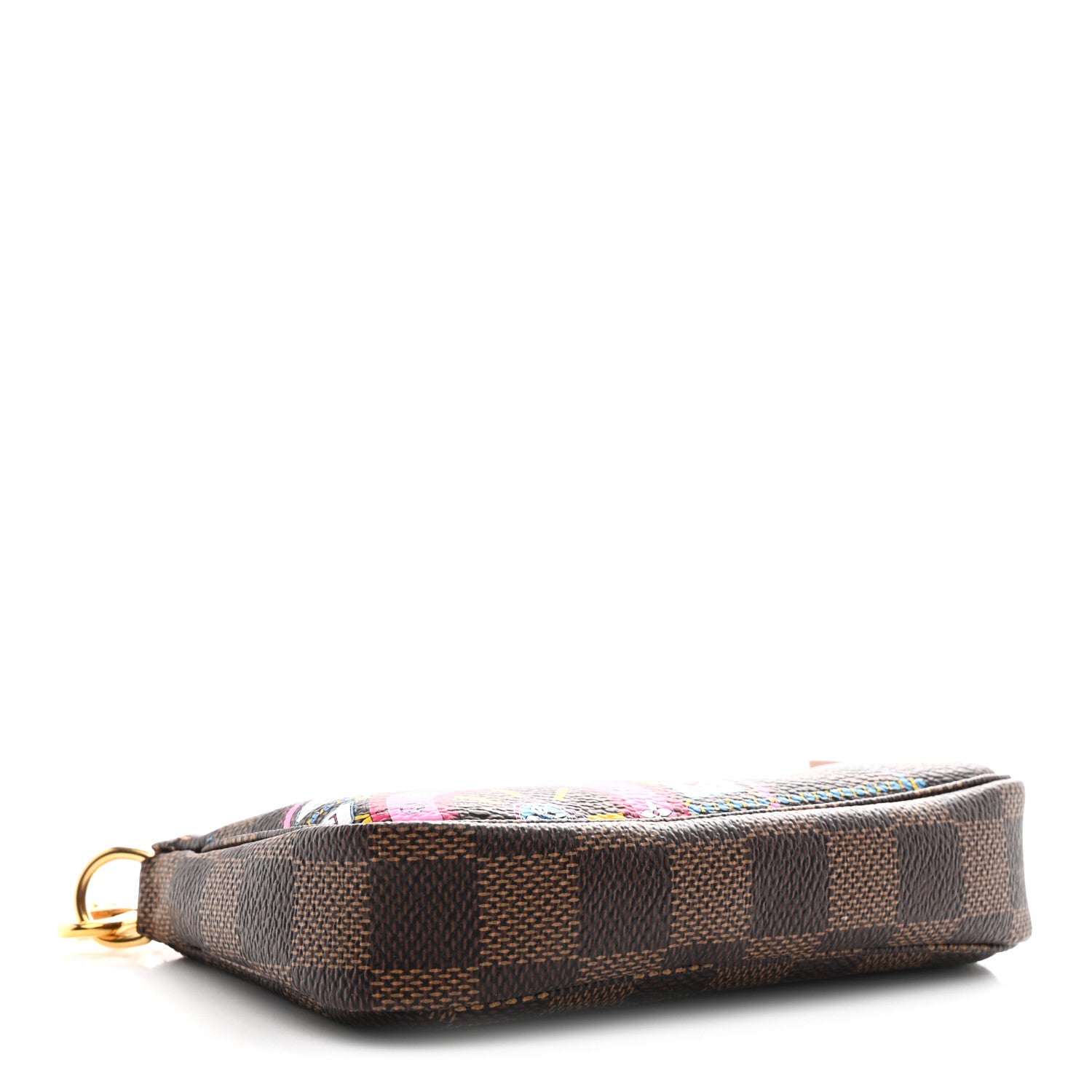 Louis Vuitton Damier Ebene 2020 Christmas Animation Big Wheel Mini Pochette Accessories Rose Ballerine 4 of 8