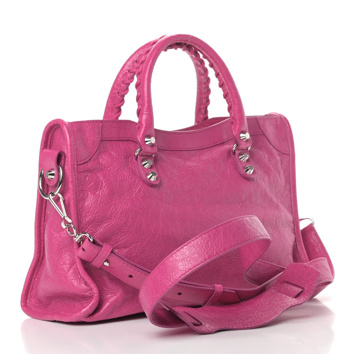 Balenciaga Agneau Classic Silver Hardware S City Rose Magenta 2 of 5