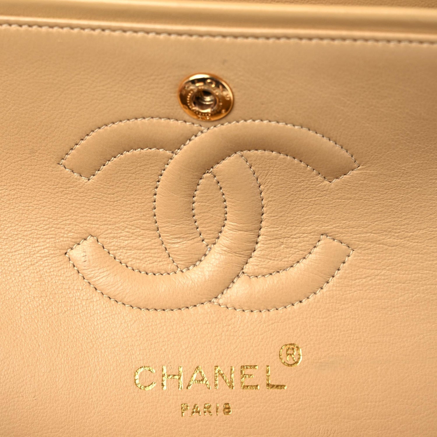 Chanel Lambskin Quilted Small Double Flap Beige 16 of 19