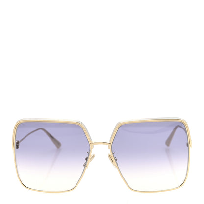 Christian Dior Metal EverDior Square Sunglasses Blue Gold 2 of 9
