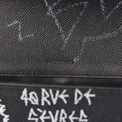 Balenciaga Calfskin Graffiti BB Chain Wallet Black White 6 of 10