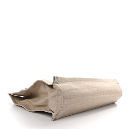 Saint Laurent SAINT LAURENT Linen Calfskin Rive Gauche Tote Optic White 4 of 10