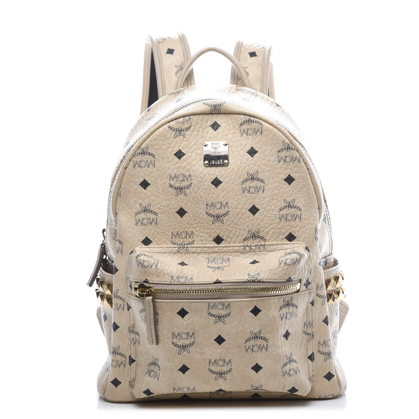 Visetos Small Side Stud Stark Backpack Beige