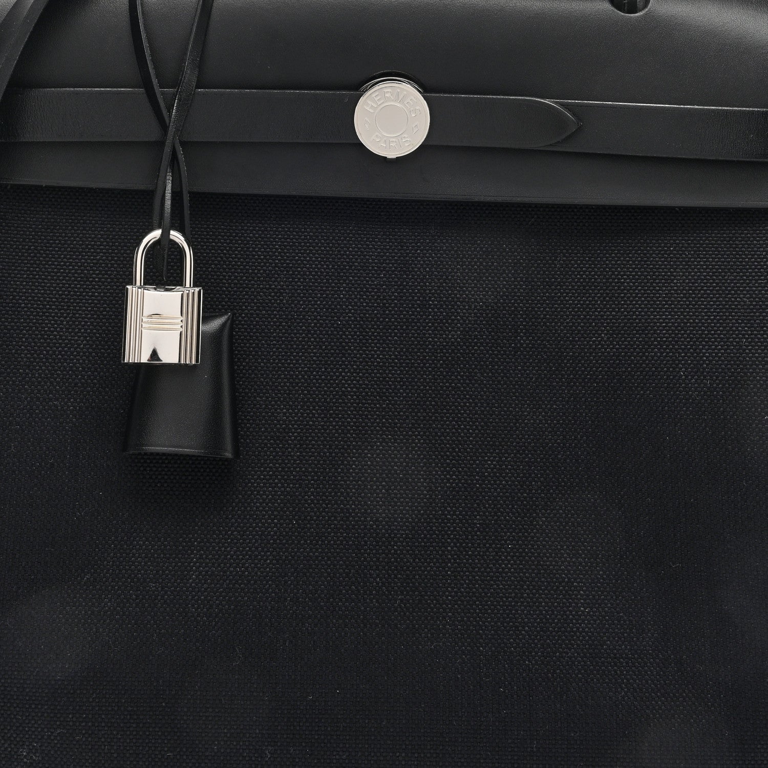 Hermes Military Toile Vache Hunter Herbag Zip PM 31 Black 8 of 11