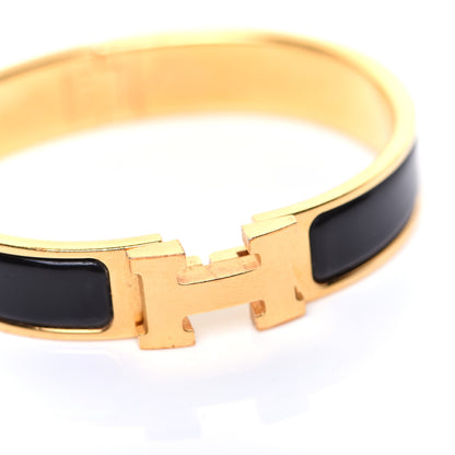 Hermes Enamel Narrow Clic Clac H Bracelet PM Black 6 of 7