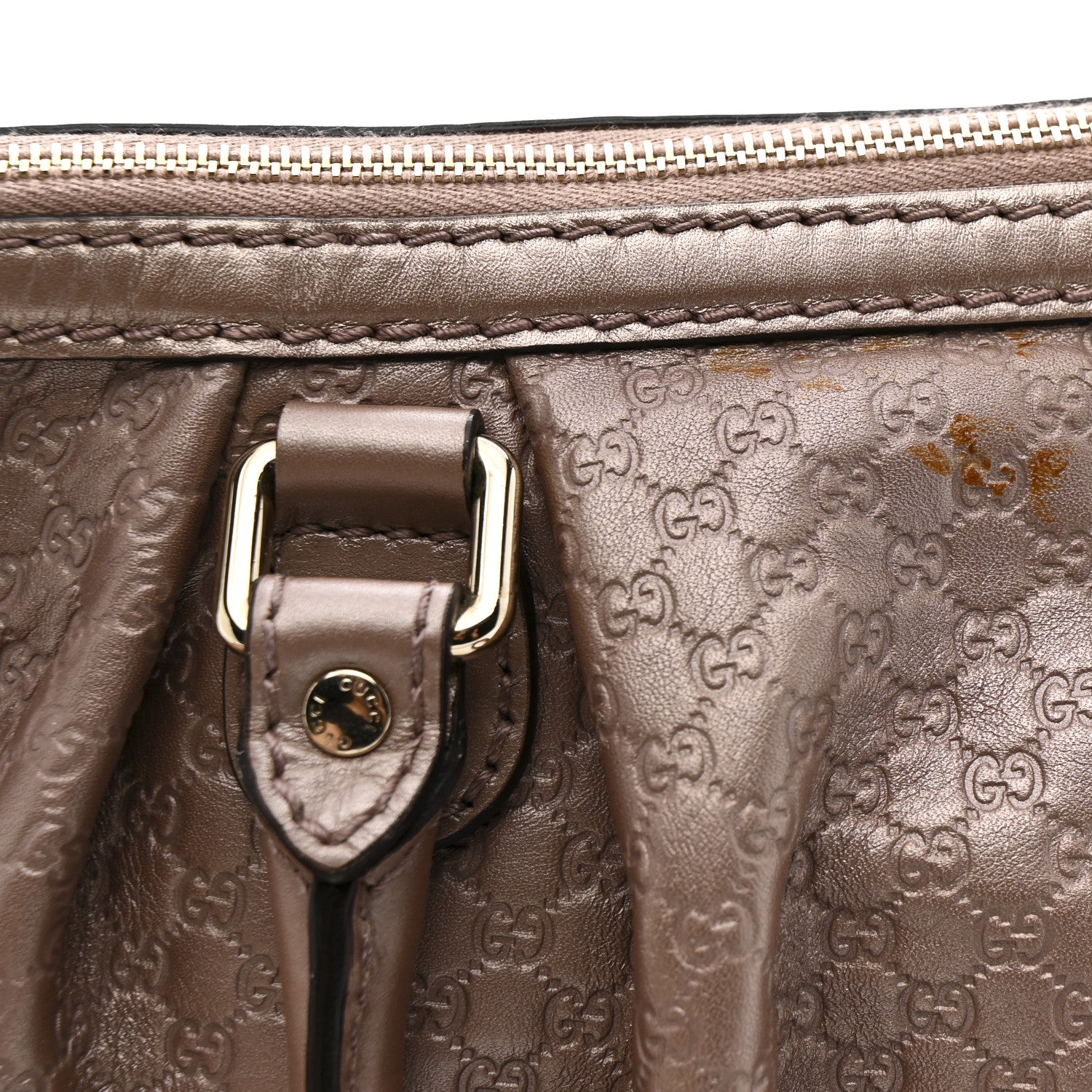 Gucci Metallic Microguccissima Medium Sukey Top Handle Bag Dark Cipria 13 of 17
