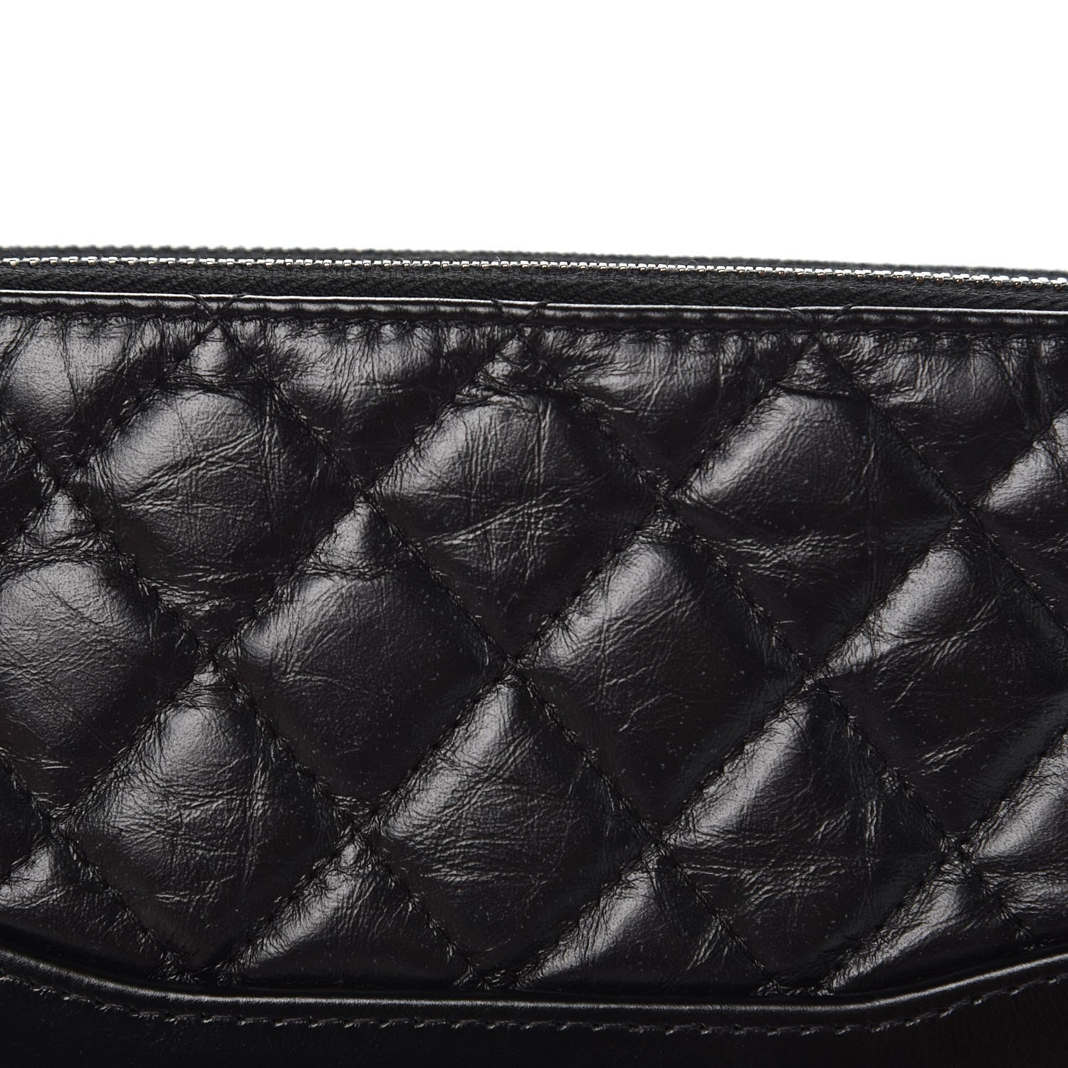 Chanel Aged Calfskin Quilted Small Gabrielle Clutch With Chain Black 11 of 12