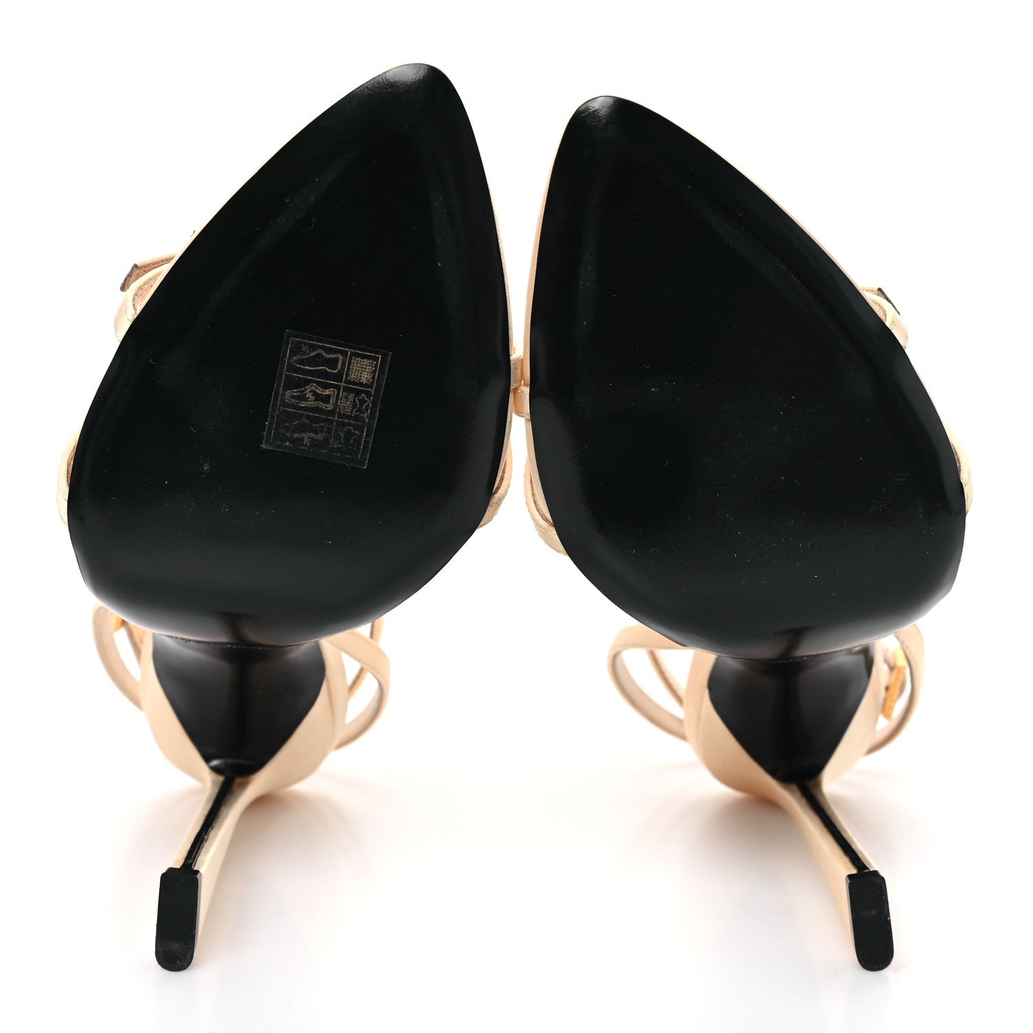 Saint Laurent Crepe Satin Crystal New Nuit 110 Sandals 37.5 Soft Nude 6 of 8