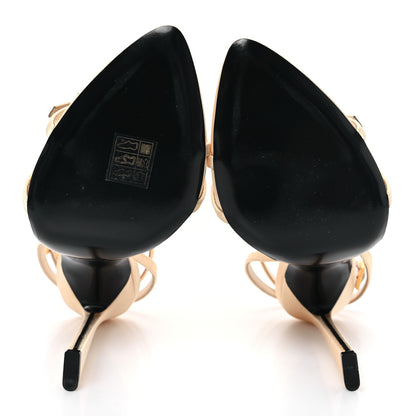 Saint Laurent Crepe Satin Crystal New Nuit 110 Sandals 37.5 Soft Nude 6 of 8