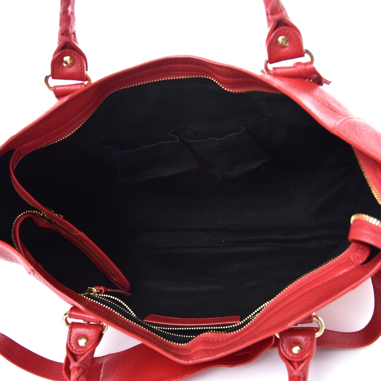 Chevre Gold Metallic Edge Hardware City Rouge Grenade