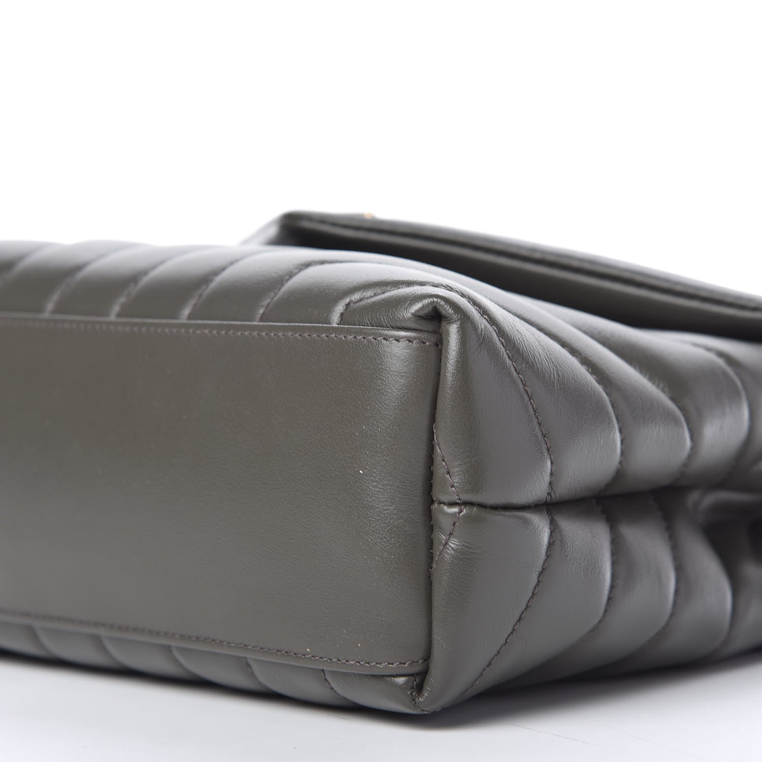 Saint Laurent Calfskin Y Quilted Monogram Small Loulou Chain Satchel Pebble 7 of 11