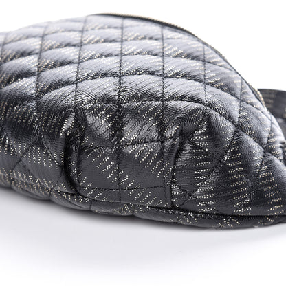 Chanel Calfskin Quilted Waist Bag Black Gold 6 of 10