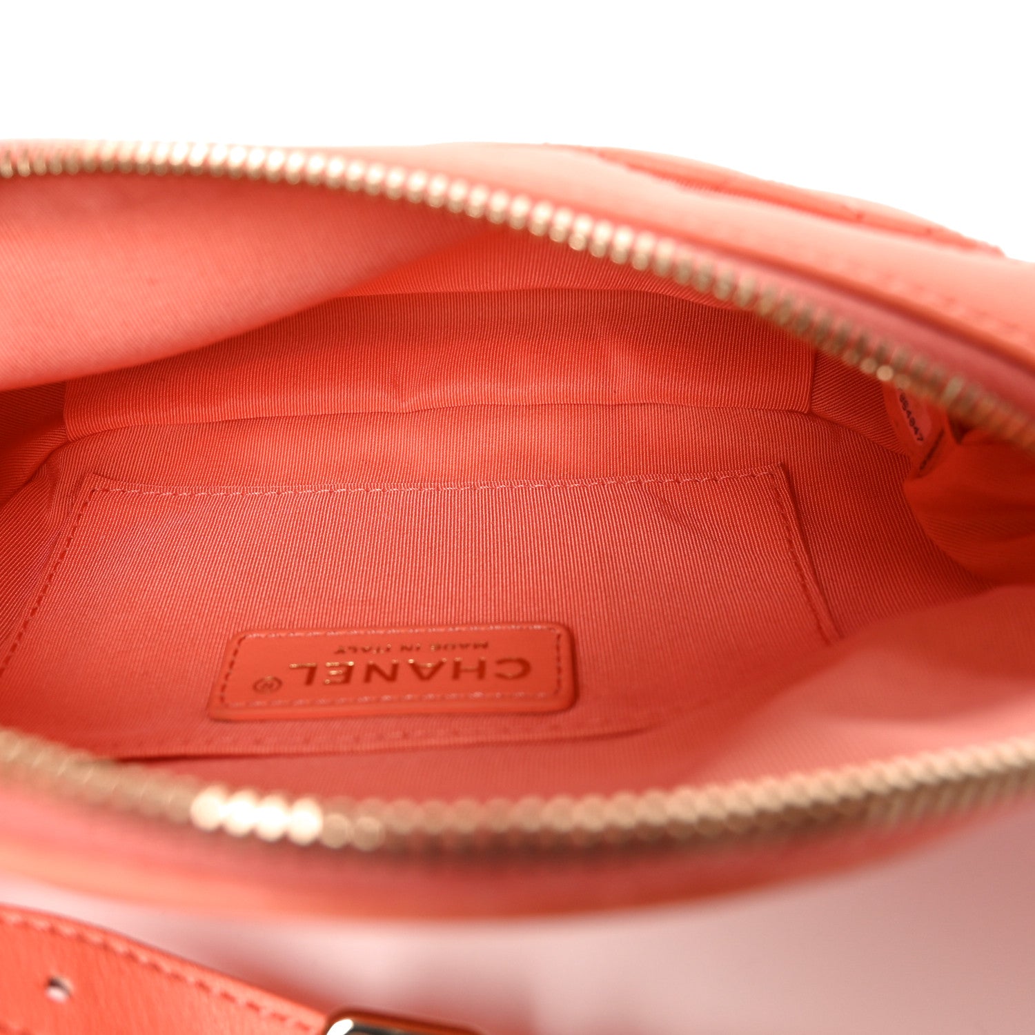 Chanel Lambskin Quilted Bi Waist Bag Fanny Pack Orange 9 of 19