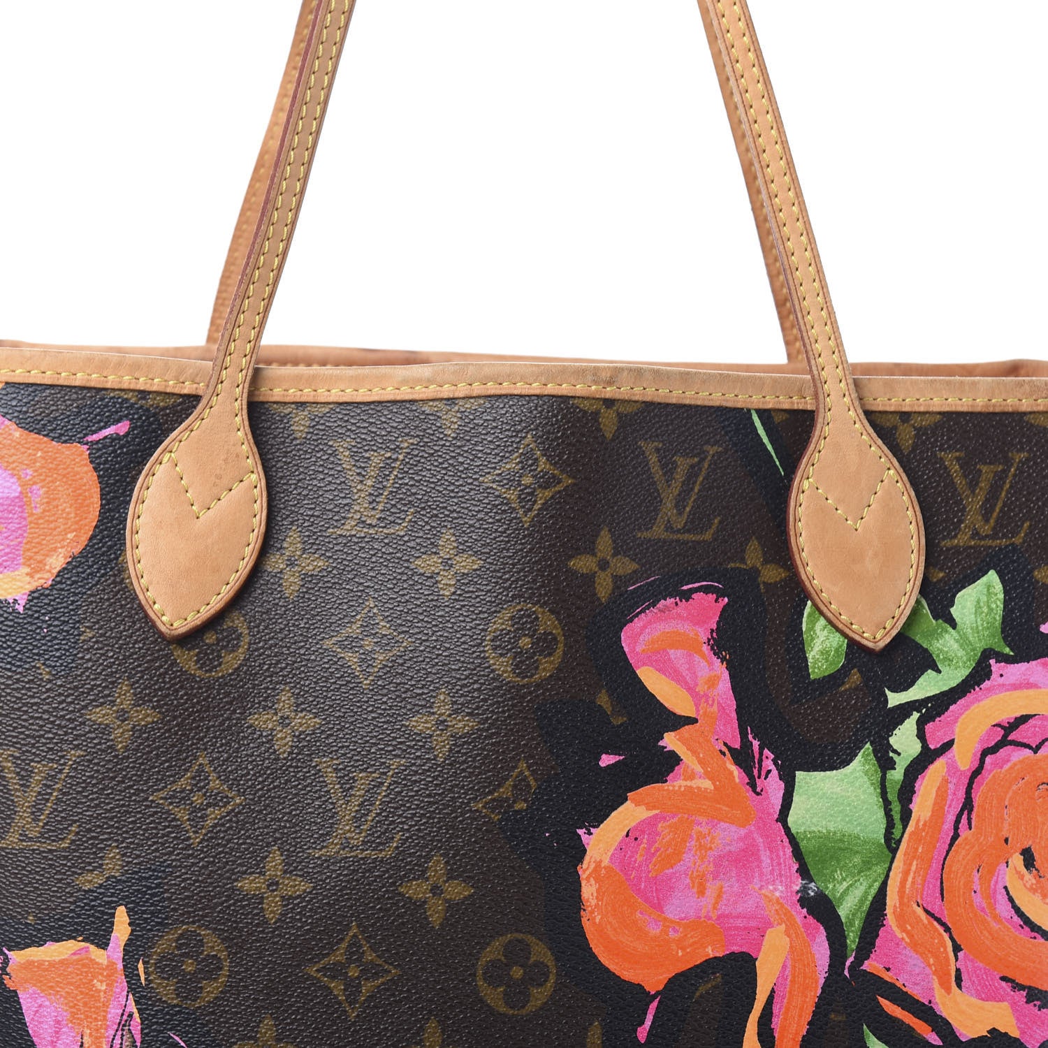 Louis Vuitton Monogram Roses Neverfull MM 16 of 16