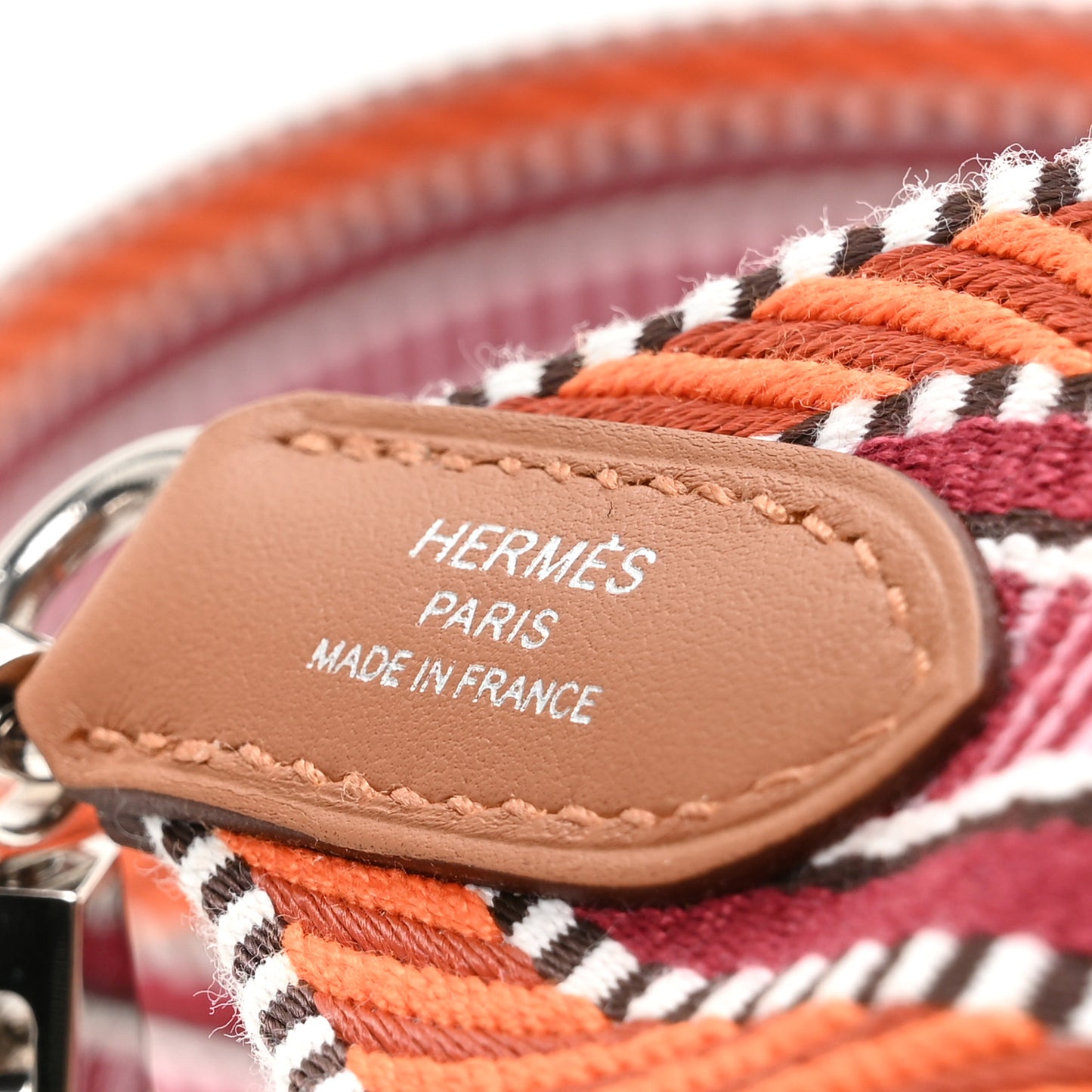 Toile Swift 50mm Sangle Cavale Shoulder Strap Orange Minium Rose Gold