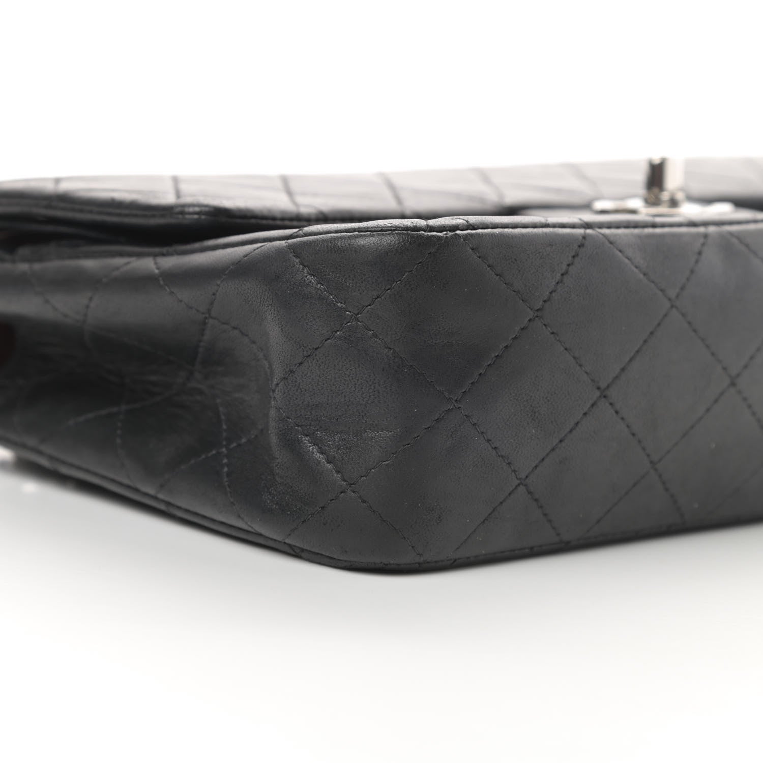 Chanel Lambskin Quilted Medium Double Flap Black 8 of 19