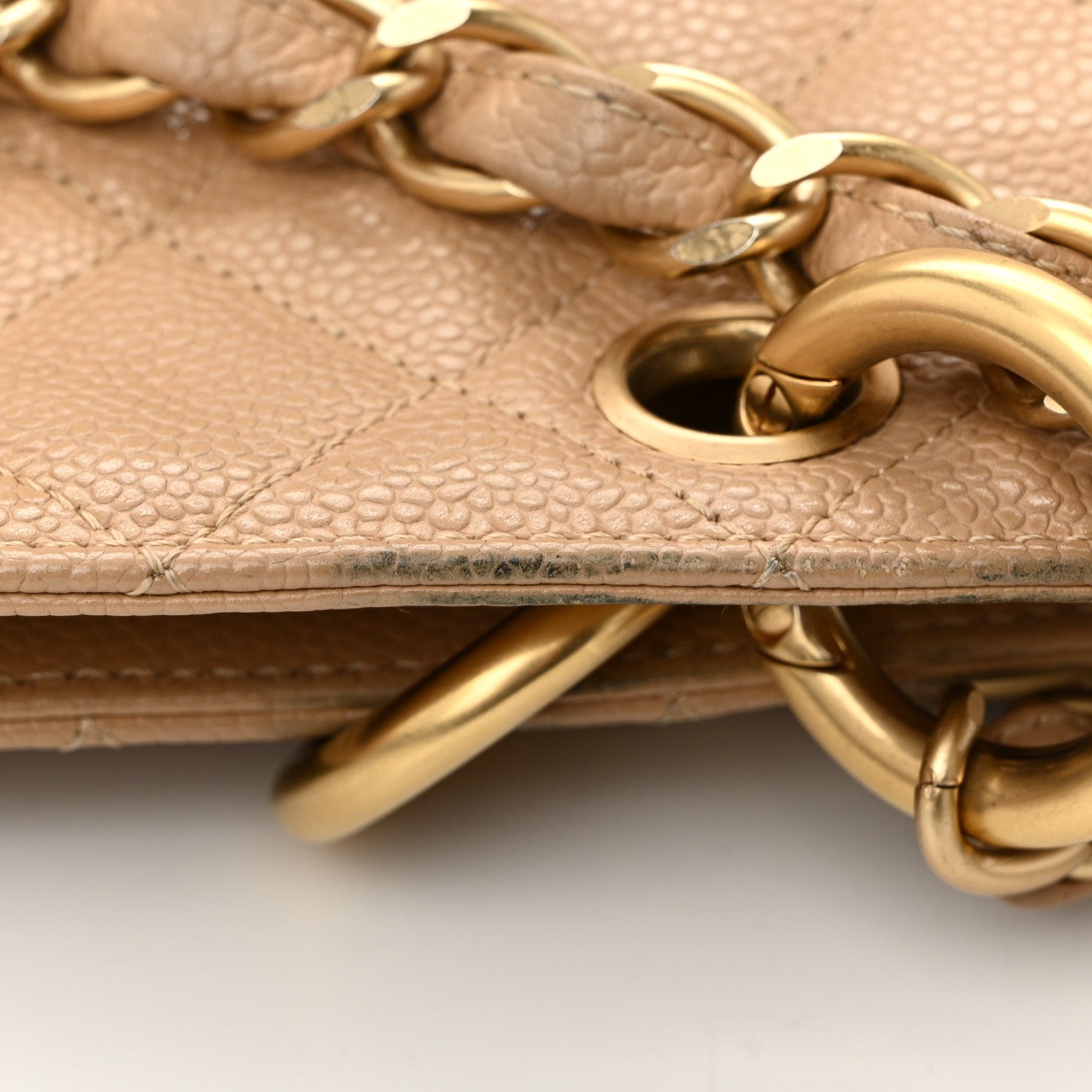 Chanel Caviar Quilted Grand Shopping Tote GTT Beige 13 of 13