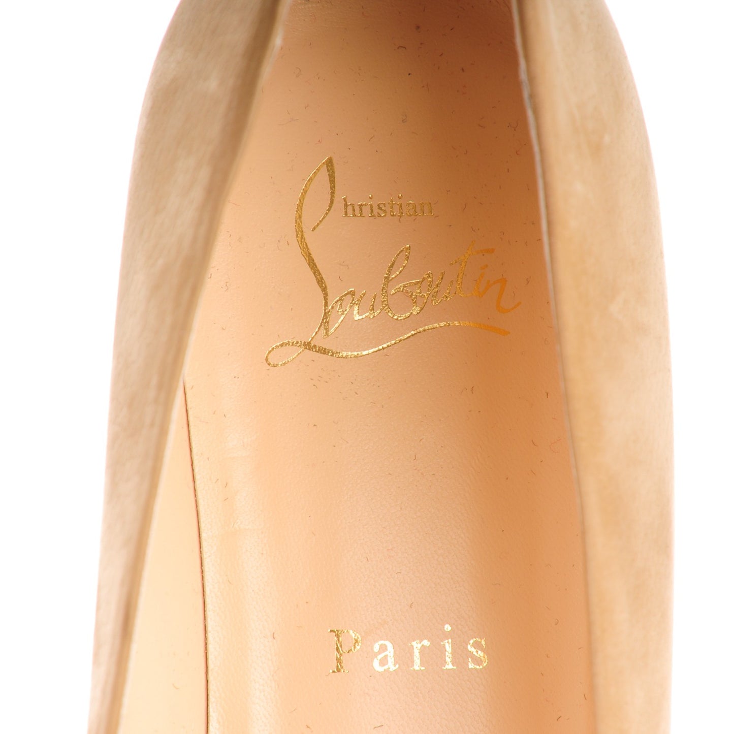 CHRISTIAN LOUBOUTIN Suede Carmel CA 70 Wedge Espadrilles 39 Noisette