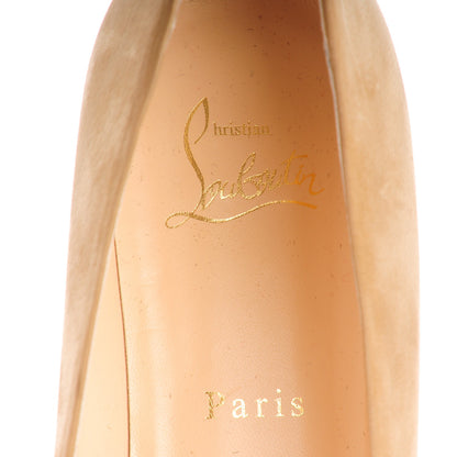 Christian Louboutin CHRISTIAN LOUBOUTIN Suede Carmel CA 70 Wedge Espadrilles 39 Noisette 7 of 9