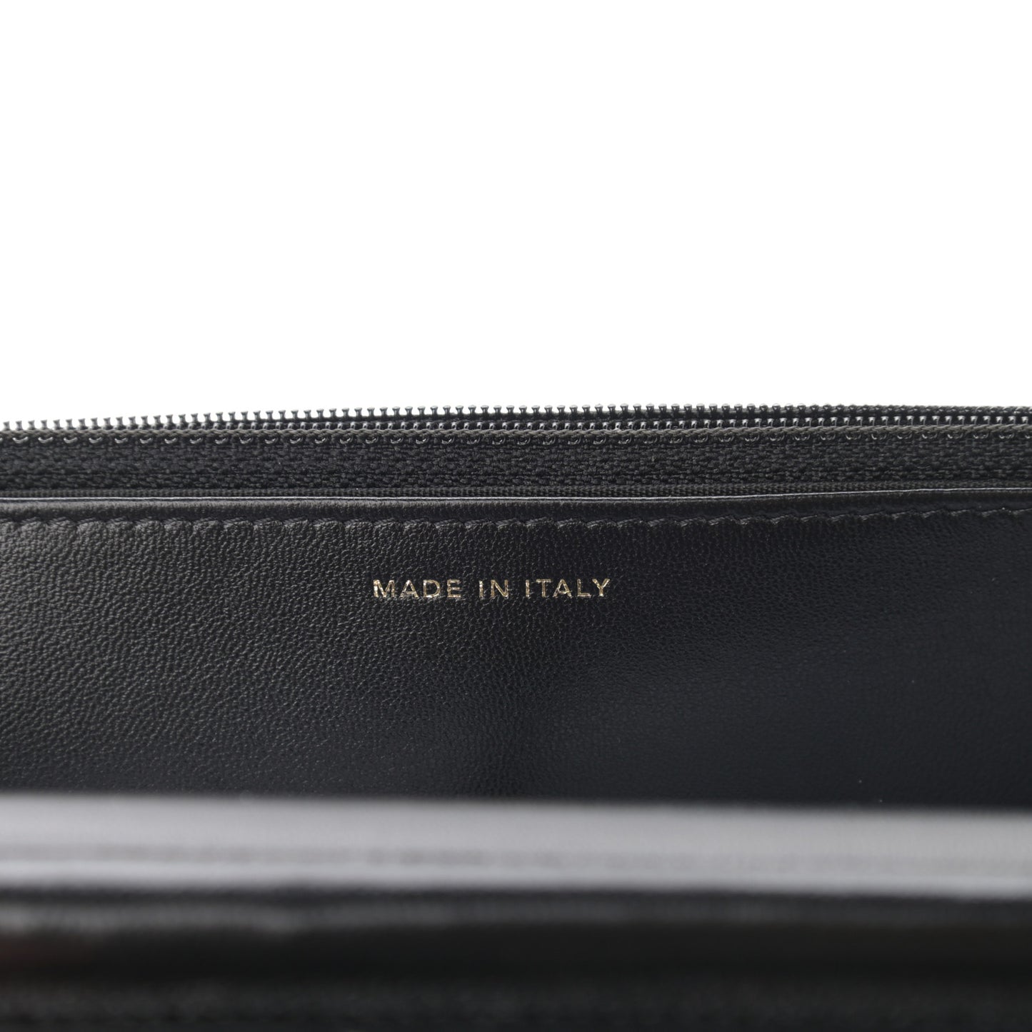Lambskin Quilted CC Wallet On Chain WOC Black