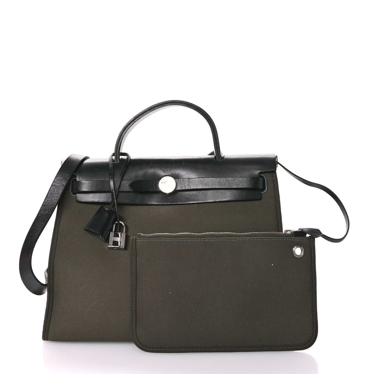 Military Toile Vache Hunter Herbag Zip 31 PM Vert De Gris Black