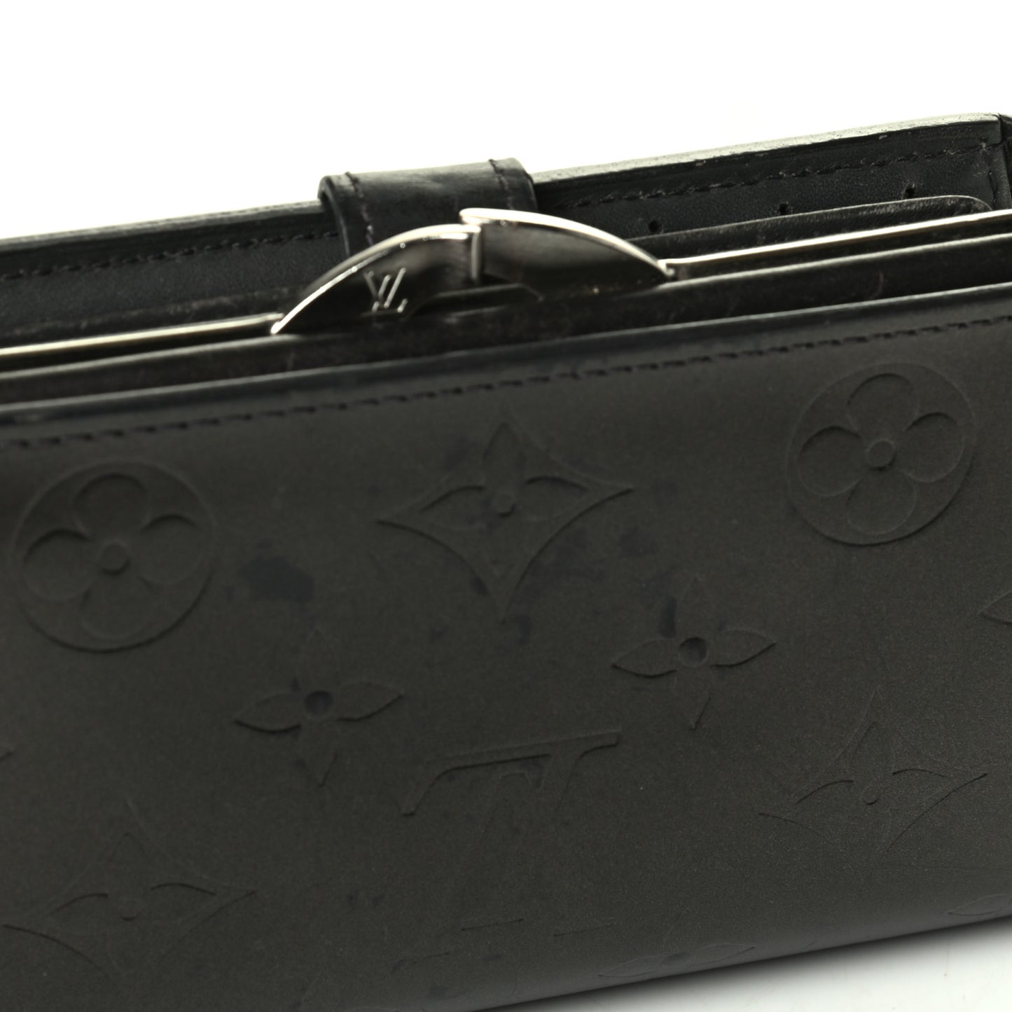 Mat Monogram French Purse Wallet Black