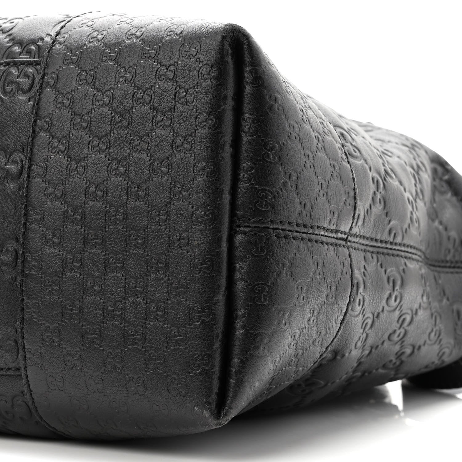Gucci Guccissima Medium Bree Foldover Tote Black 10 of 11
