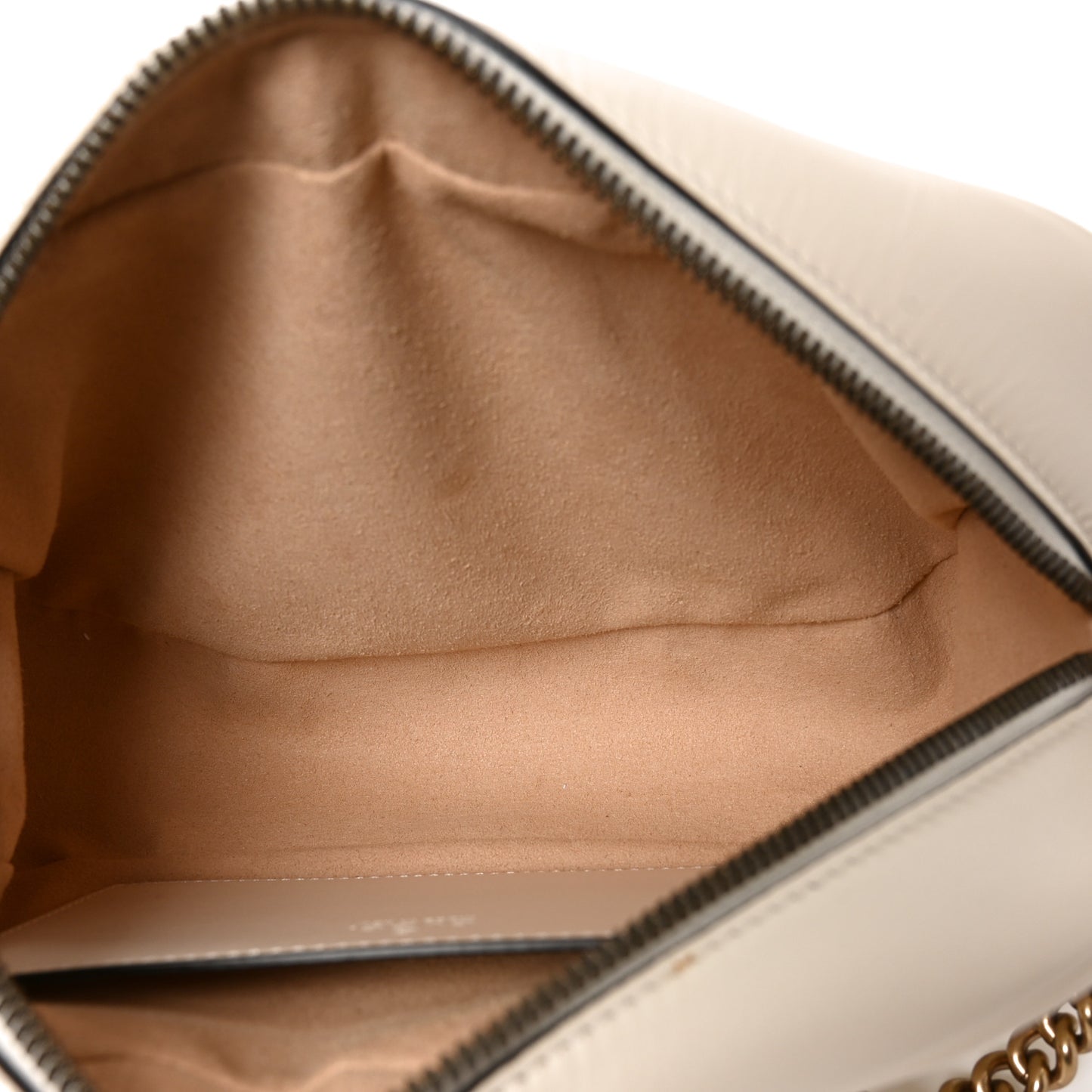 Calfskin Matelasse Small GG Marmont Chain Shoulder Bag White