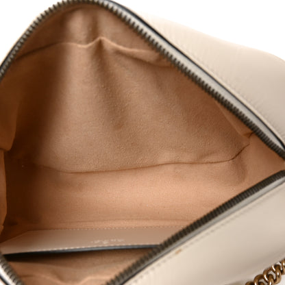 Gucci Calfskin Matelasse Small GG Marmont Chain Shoulder Bag White 4 of 10