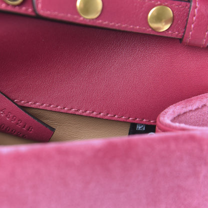 Gucci Velvet Crystal Mini Bee Broadway Shoulder Bag Light Raspberry Rose 9 of 10