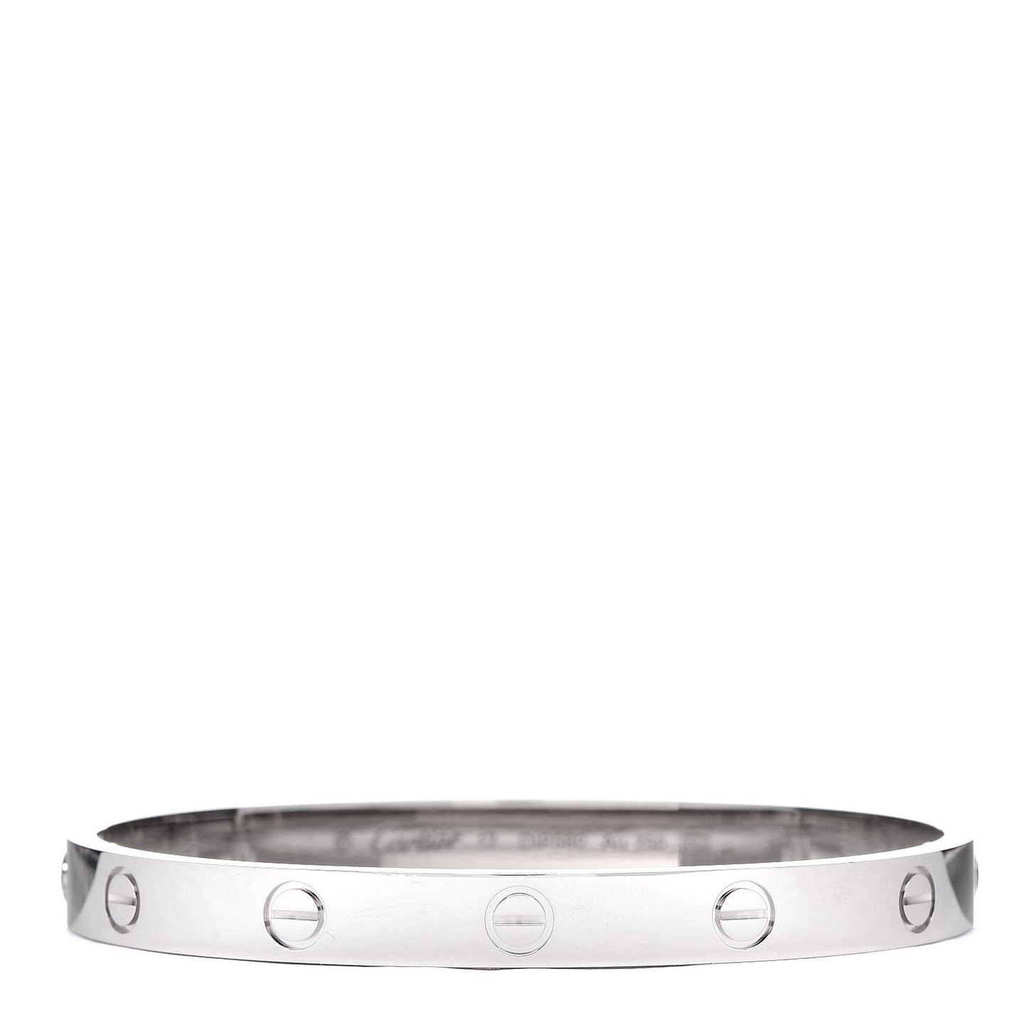 18K White Gold LOVE Bracelet 17