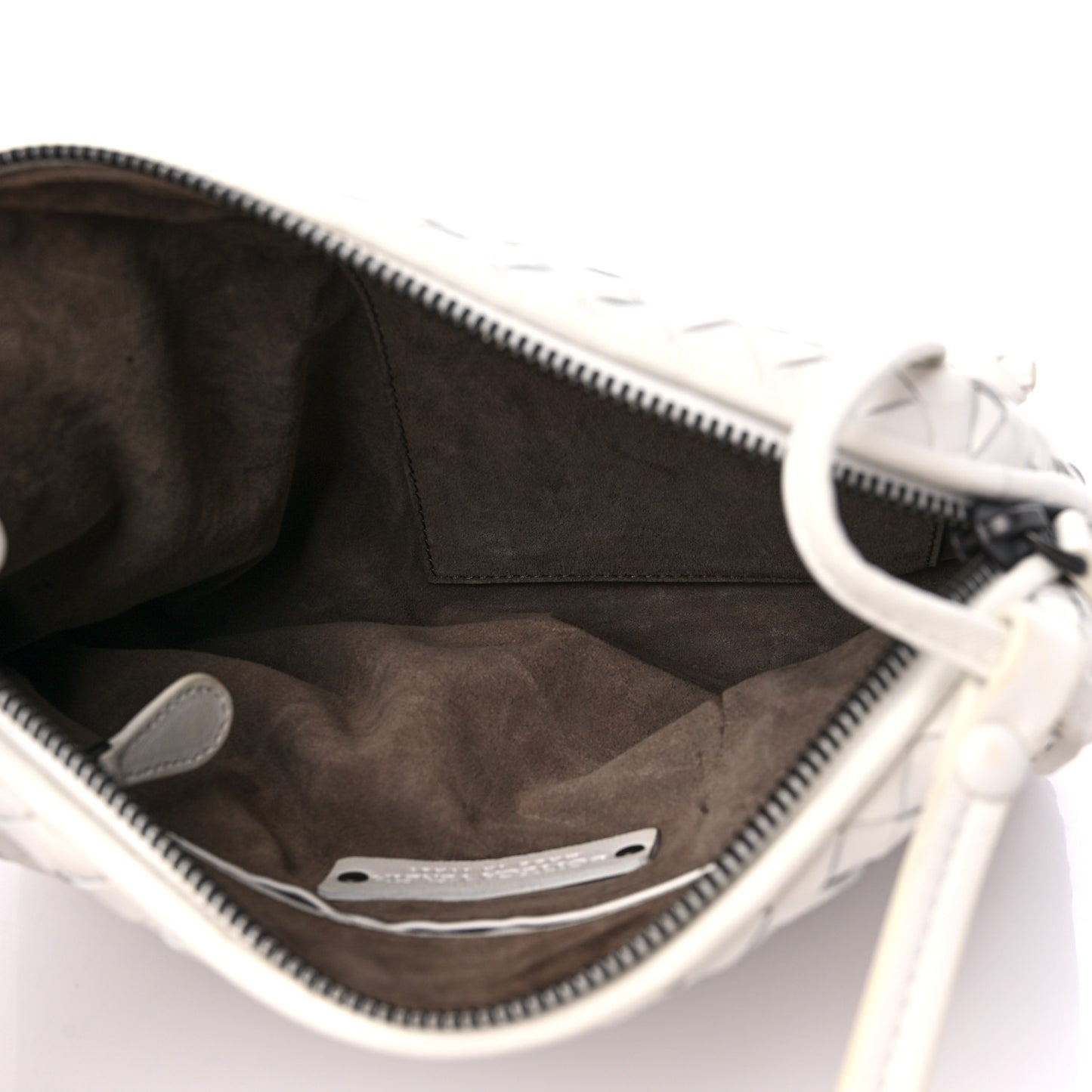 Nappa Intrecciato Nodini Crossbody Messenger White