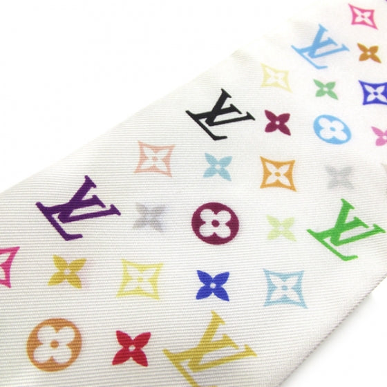 Louis Vuitton Silk Monogram Multicolor Bandeau White 4 of 6