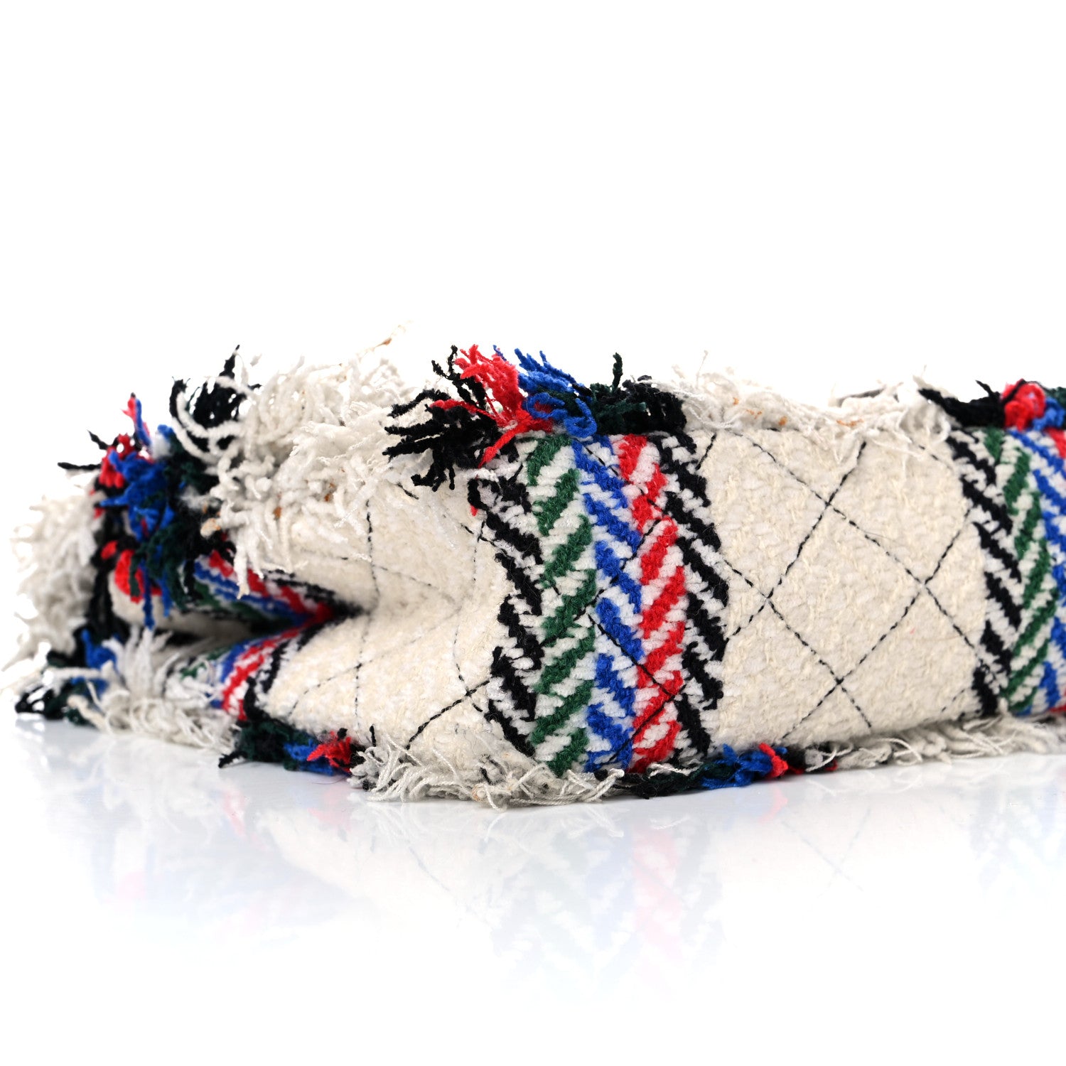 Chanel Tweed Quilted Embellished 2.55 Reissue 225 Flap White Multicolor 14 of 25