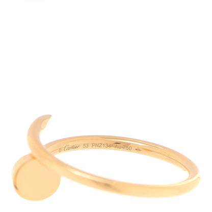 Cartier 18K Yellow Gold Small Juste Un Clou Ring 56 7.5 4 of 5