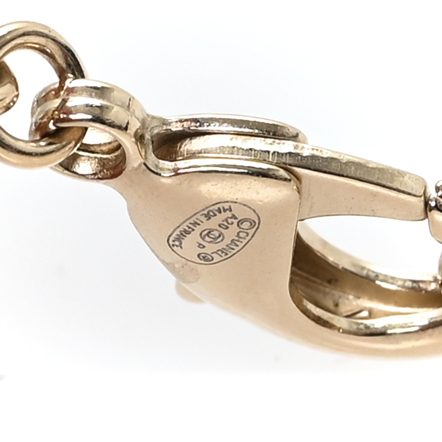 Chanel Pearl Crystal Coco's Pearls Logo Belt 85 34 Pearly White