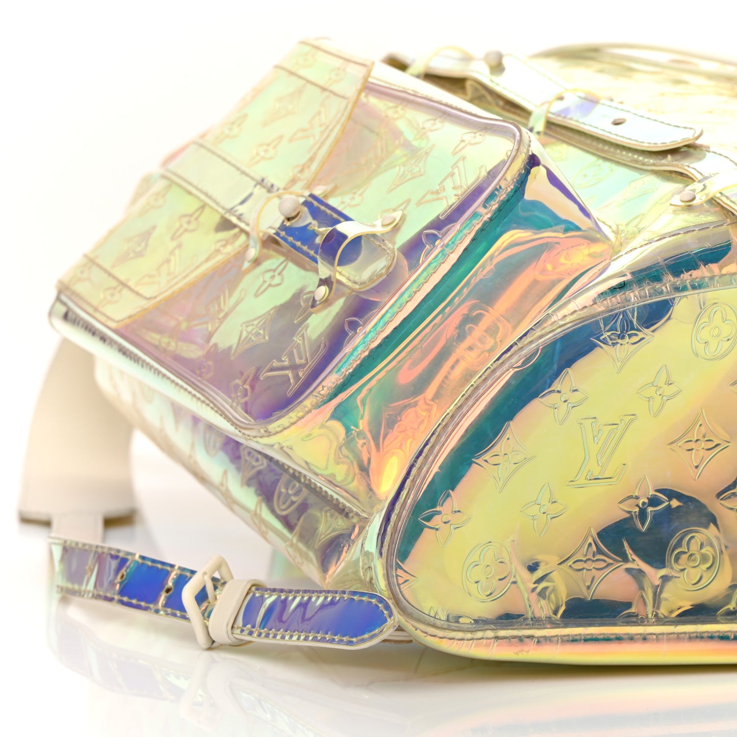PVC Monogram Christopher Backpack GM Iridescent Prism